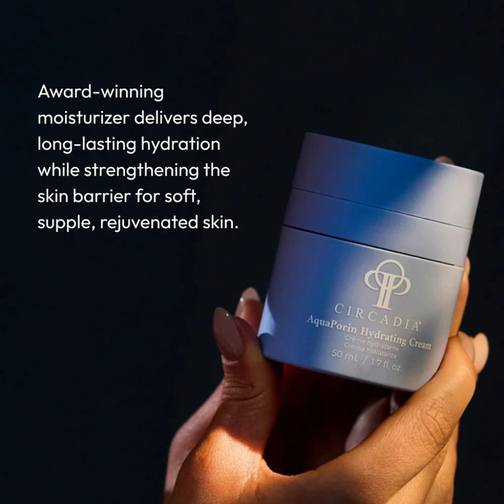 Hand_holding_Circadia_Aquaporin_Hydrating_Cream_and_product_information