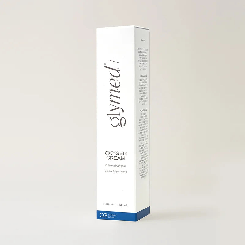 Glymed Oxygen Cream packaging on a light gray background
