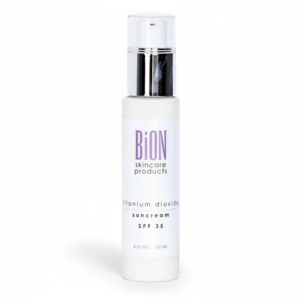 Bion skincare product bottle on a white background