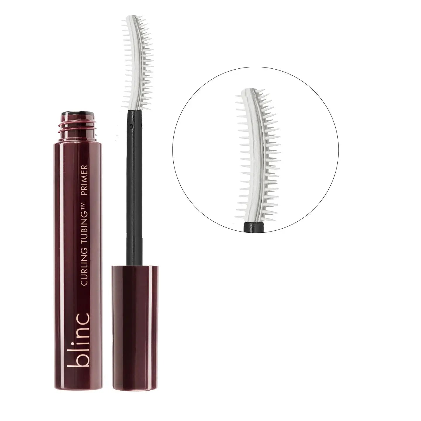 Blinc eyelash curler with open cap on a white background
