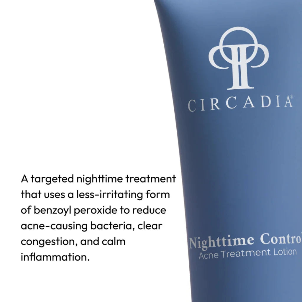 Circadia nighttime control acne treatment lotion on a white background
