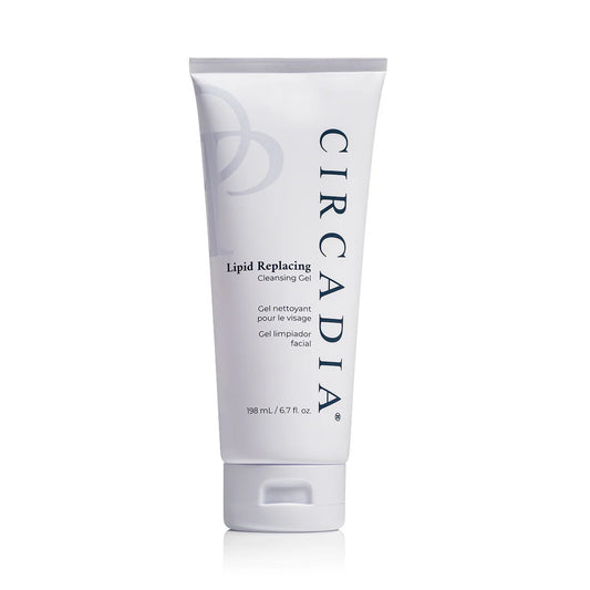 Circadia lipid replacing cleansing gel tube on a white background
