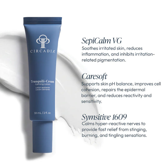 Circadia skincare product with text on a white background