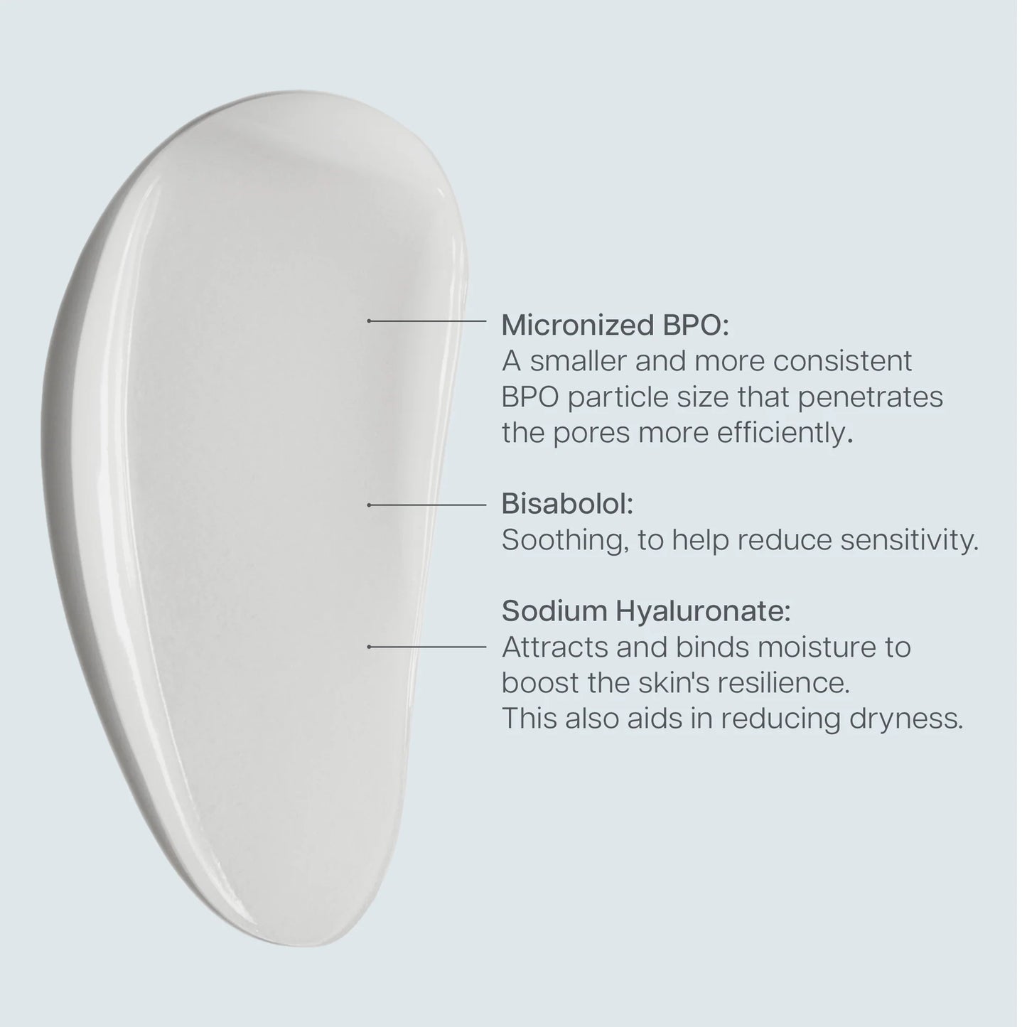 Face Reality 5% Acne Med product with labeled ingredients on a light blue background