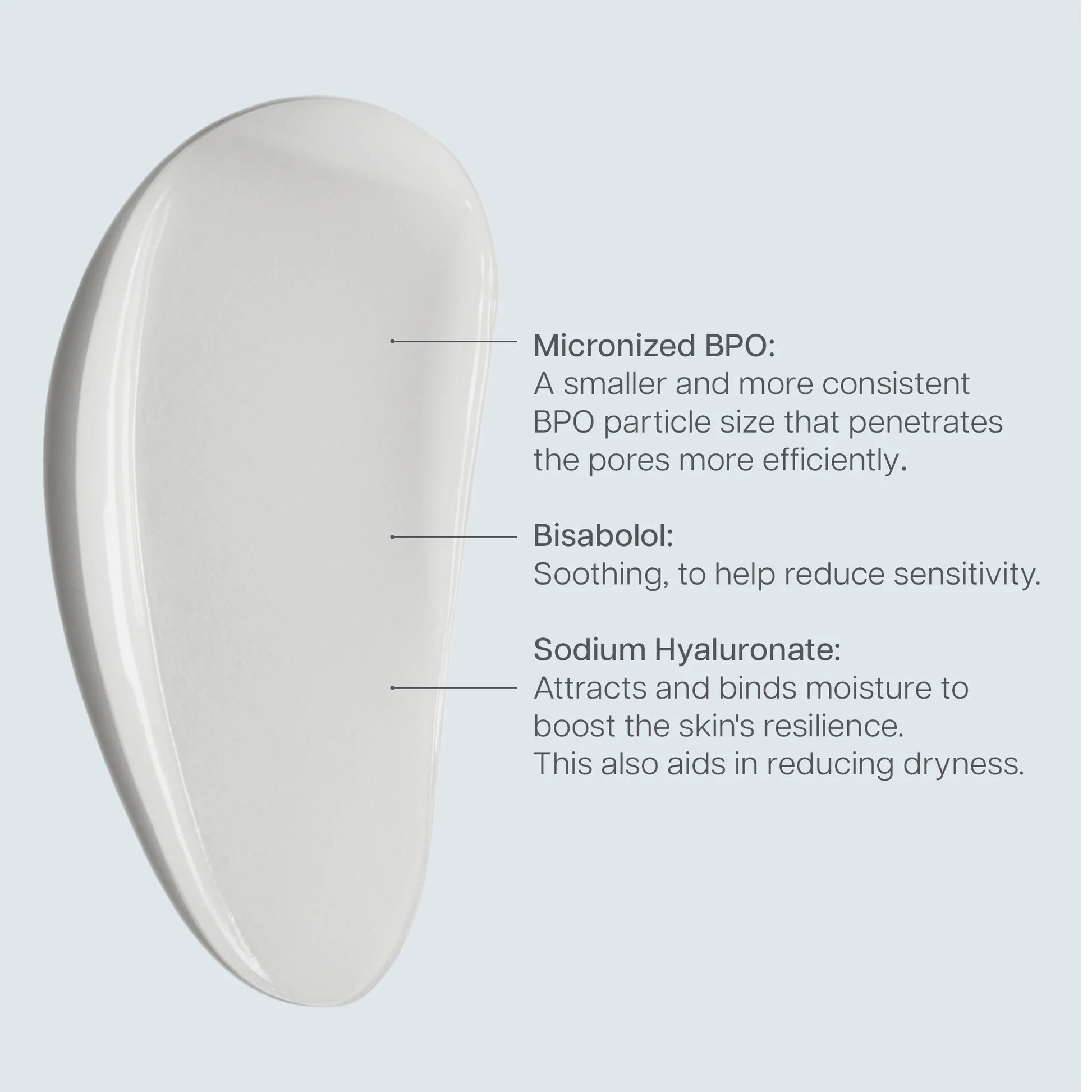 Face Reality 5% Acne Med product with labeled ingredients on a light blue background