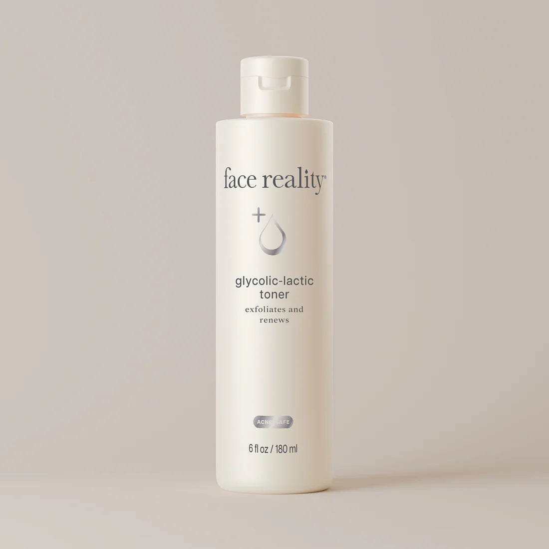 Face Reality Glycolic-Lactic Toner in white bottle