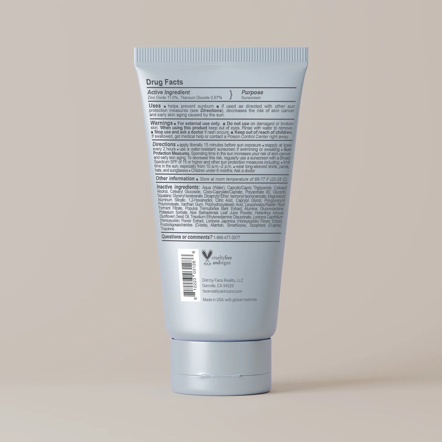 Face Reality Ultimate Protection SPF28, 2 oz | Mineral Matte