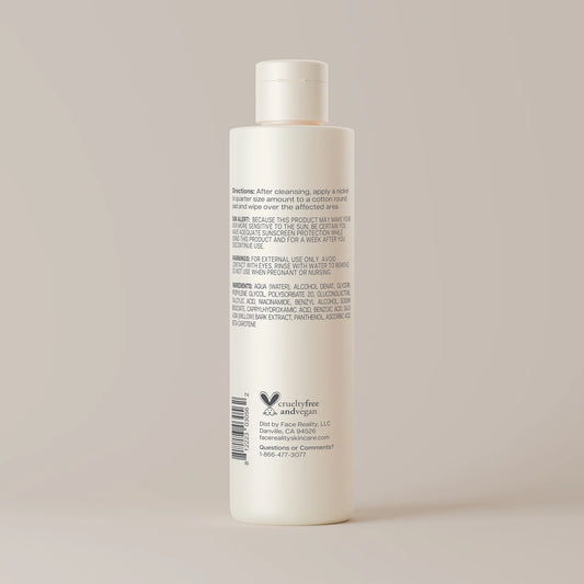 Face Reality Sal-C Toner back white bottle with text