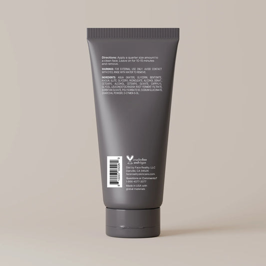 Face Reality Soothing Clay Mask back of tube product with text