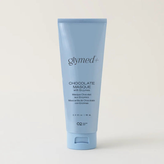 Glymed+ Chocolate Masque tube on a white background