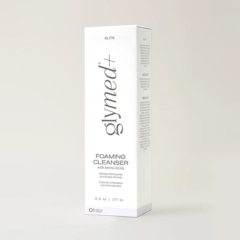 Glymed Foaming Cleanser packaging on a light gray background