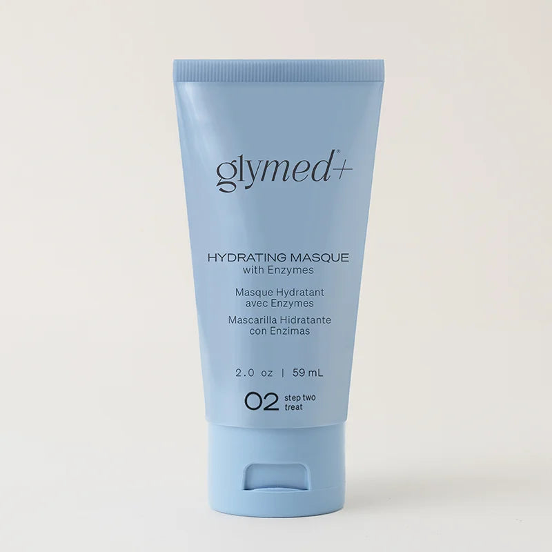 Glymed+ hydrating masque tube on a white background