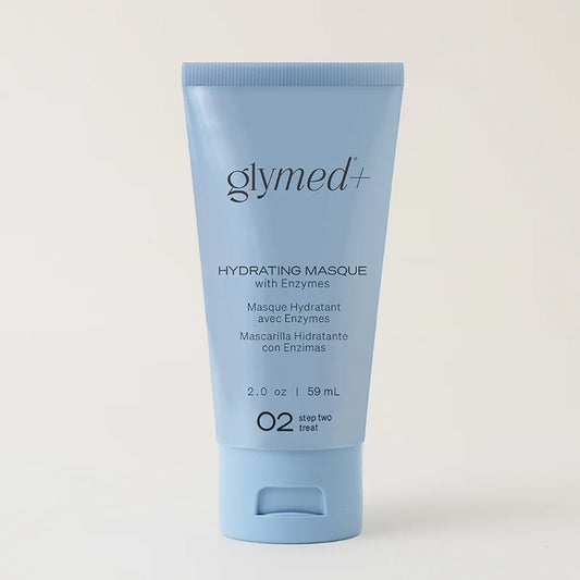 Glymed+ hydrating masque tube on a white background
