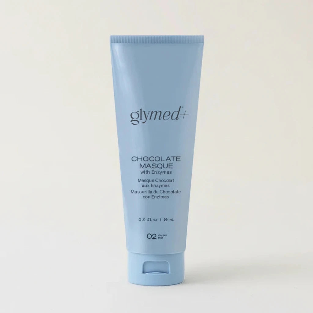 Glymed Plus Chocolate Masque tube on a white background