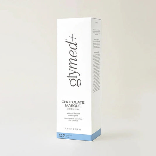 Glymed Plus Chocolate Masque packaging on a white background