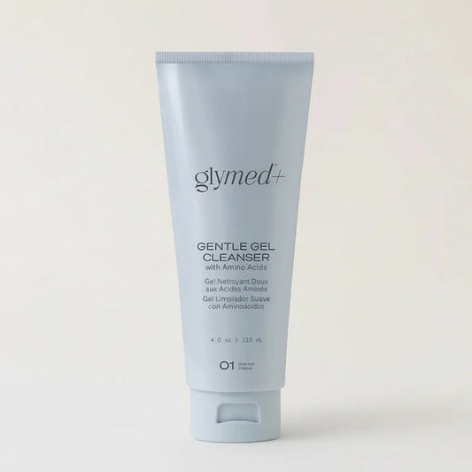 Glymed Plus Gentle Gel Cleanser tube on a white background