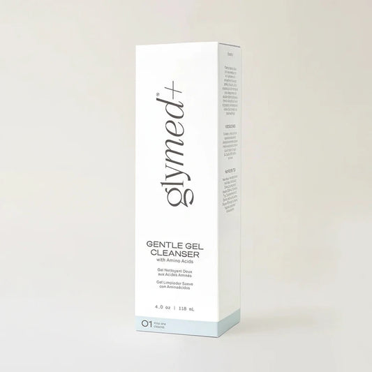 Glymed Plus Gentle Gel Cleanser packaging on a white background