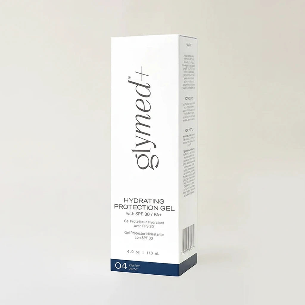 Glymed Plus Hydrating Protection Gel packaging on a light gray background