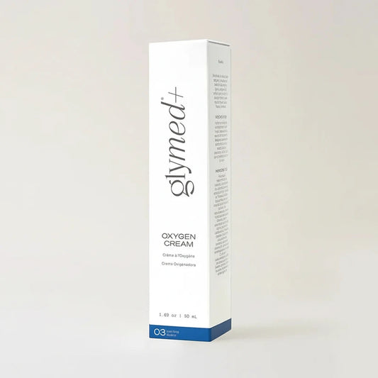 Glymed Plus Oxygen Cream packaging on a light gray background