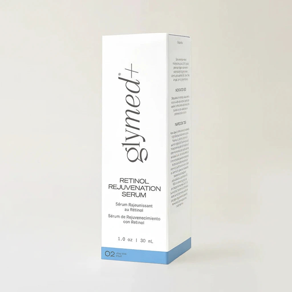 Glymed Plus Retinol Rejuvenation Serum packaging on a white background