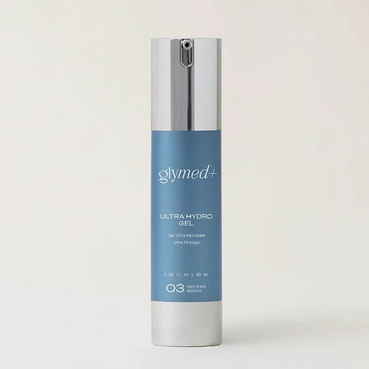 Glymed Plus Ultra Hydro Gel bottle on a light gray background