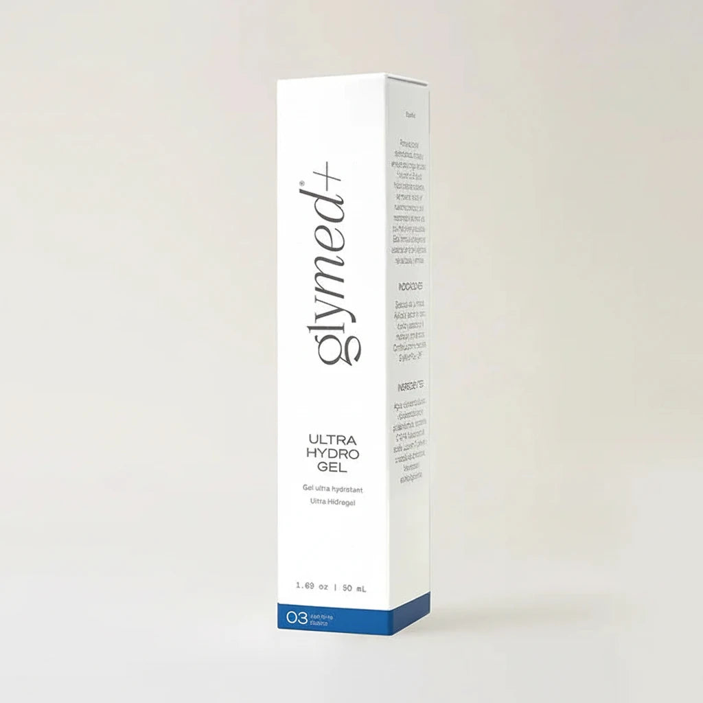 Glymed Plus Ultra Hydro Gel packaging on a white background