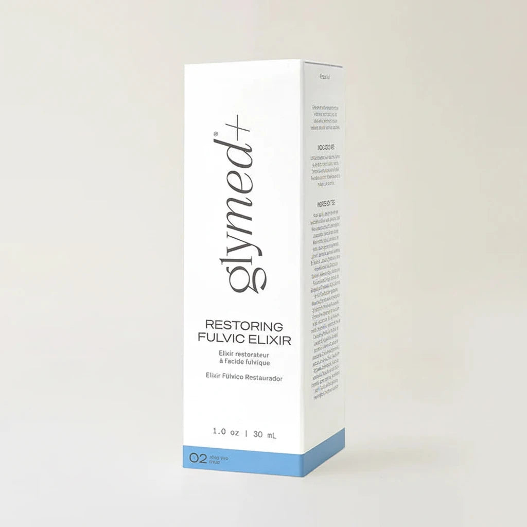 Glymed Plus Restoring Fulvic Elixir packaging on a white background