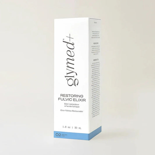Glymed Plus Restoring Fulvic Elixir packaging on a white background