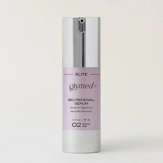 Glymed Bio Renewal Serum bottle on a light gray background