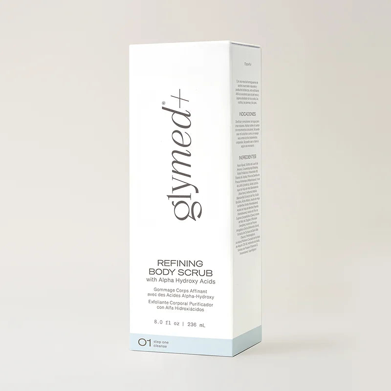 Glymed+ Glycolic Facial Cleanser packaging on a light gray background