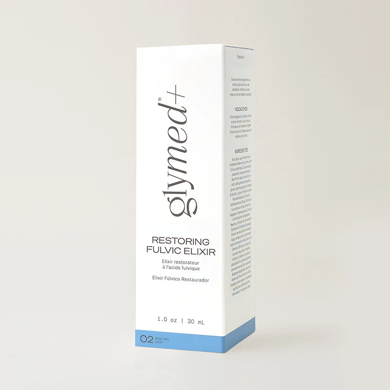 Glymed+ Restoring Fulvic Elixir packaging on a white background