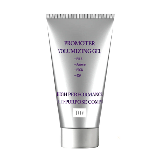 Tube of Promoter Volumizing Gel on a white background