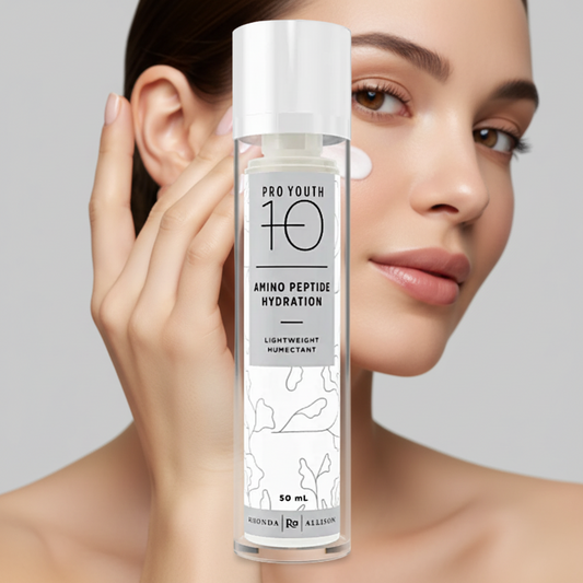 Skincare bottle labeled 'Pro Youth 10' on a white background