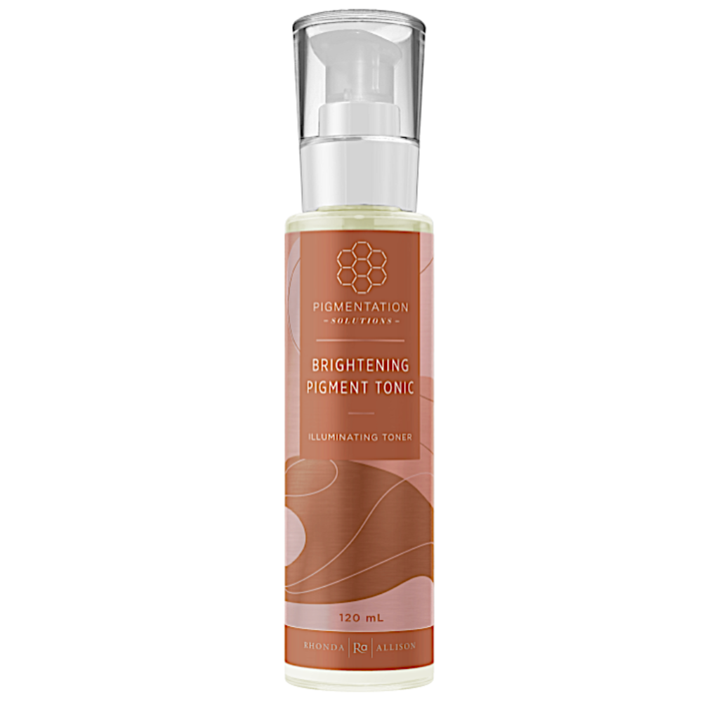 Bottle of Brightening Pigment Tonic on a white background