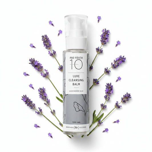 Rhonda Allison Luxe Cleansing Balm bottle with 'Pro Youth 10' branding on a white background