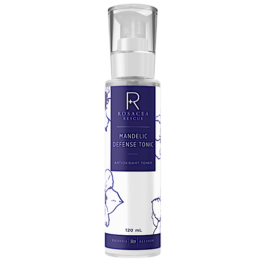 Rosacea Relief Mandelic Defense Tonic bottle on a white background