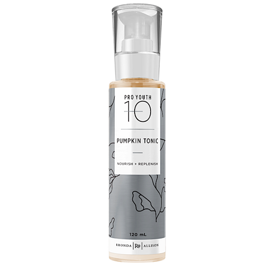 Bottle of Pro Youth 10 Pumpkin Tonic on a white background