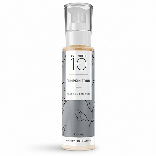 Bottle of Pro Youth 10 Pumpkin Tonic on a white background
