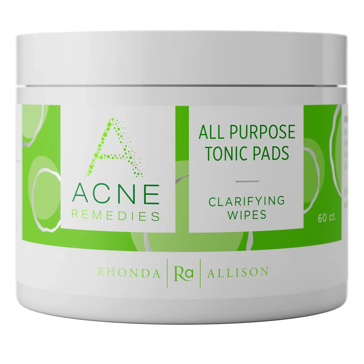 Jar of Acne Remedies All Purpose Tonic Pads on a white background