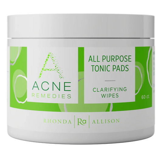 Jar of Acne Remedies All Purpose Tonic Pads on a white background