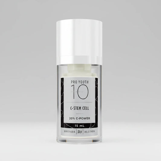 Rhonda Allison C-STEM CELL 15ml Serum bottle on a light grey background