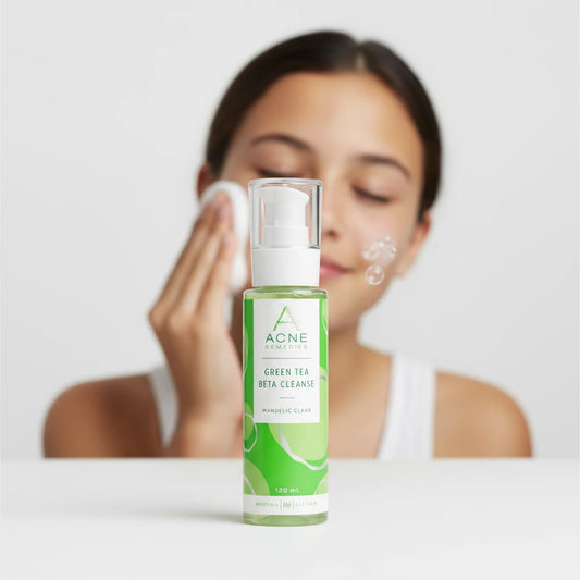 Rhonda Allison Acne Remedies Green Tea Beta Cleanse bottle on a white background