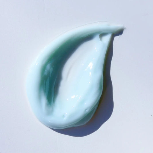 Skin Script Botanical Bloom Hydrating Mask smear on a light grey background
