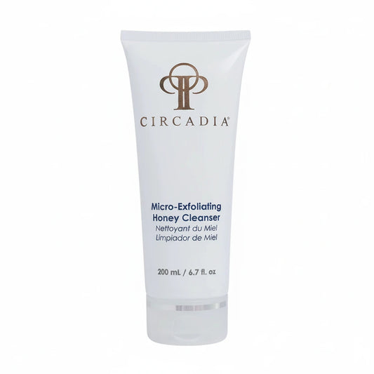 Circadia micro-exfoliating honey cleanser tube on a white background