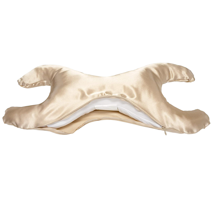 La Petite Save My Face Pillow - with Satin Champagne Case