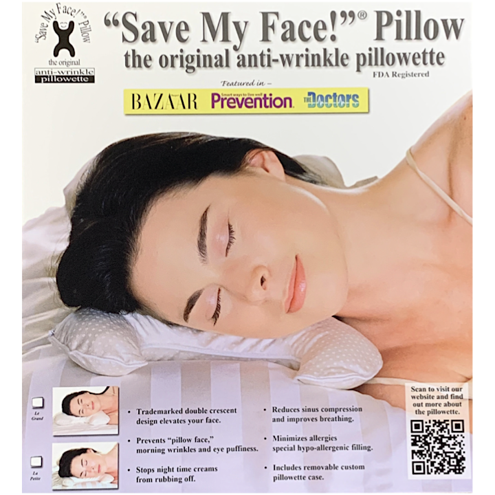 Le Grand Save My Face Pillow - with Satin Champagne Case