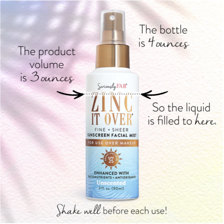 Seriously FAB Zinc It Over® Unscented SPF 25, 3 oz