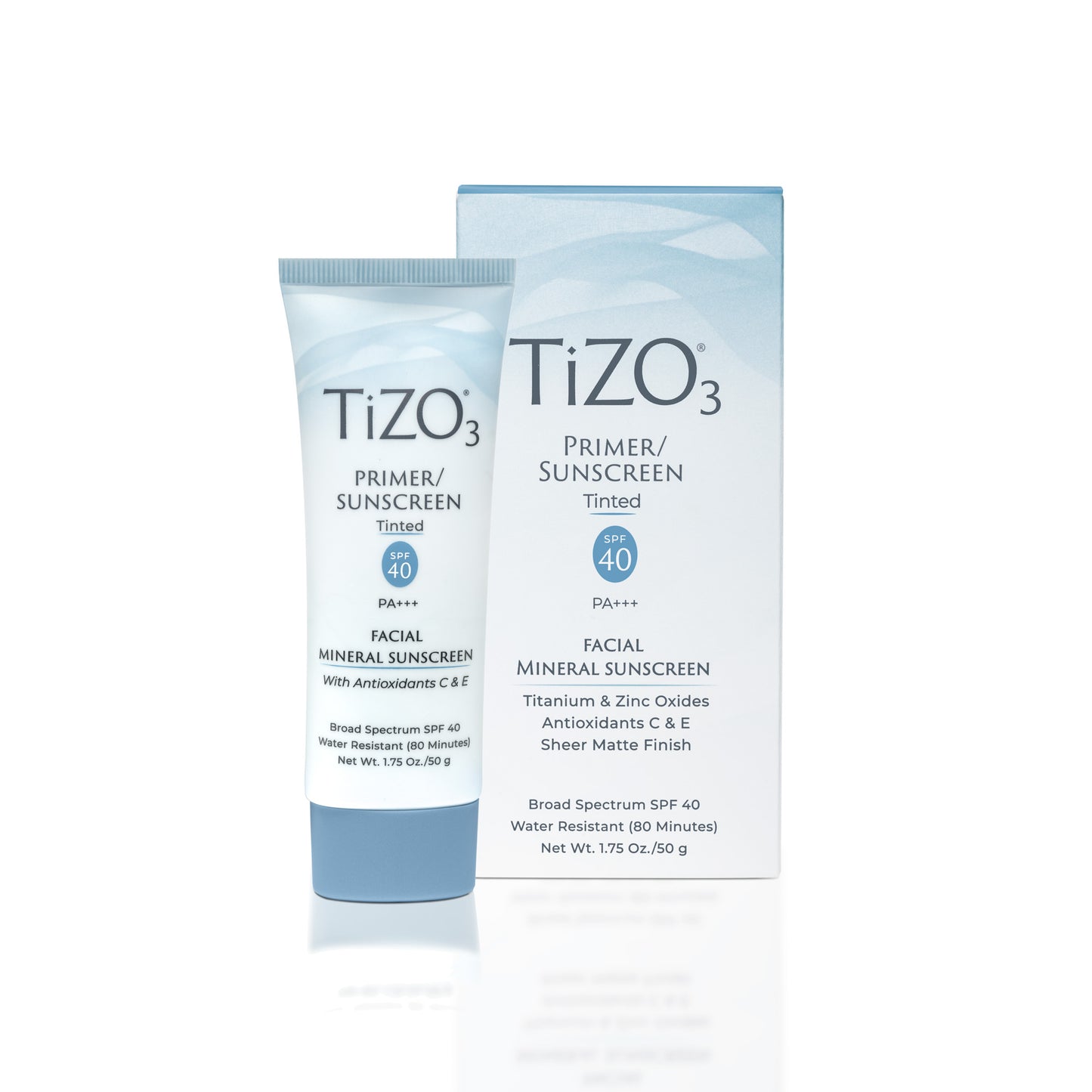 TIZO3 Facial Primer Tinted Mineral Sunscreen, SPF 40, PA+++, 1.75 oz